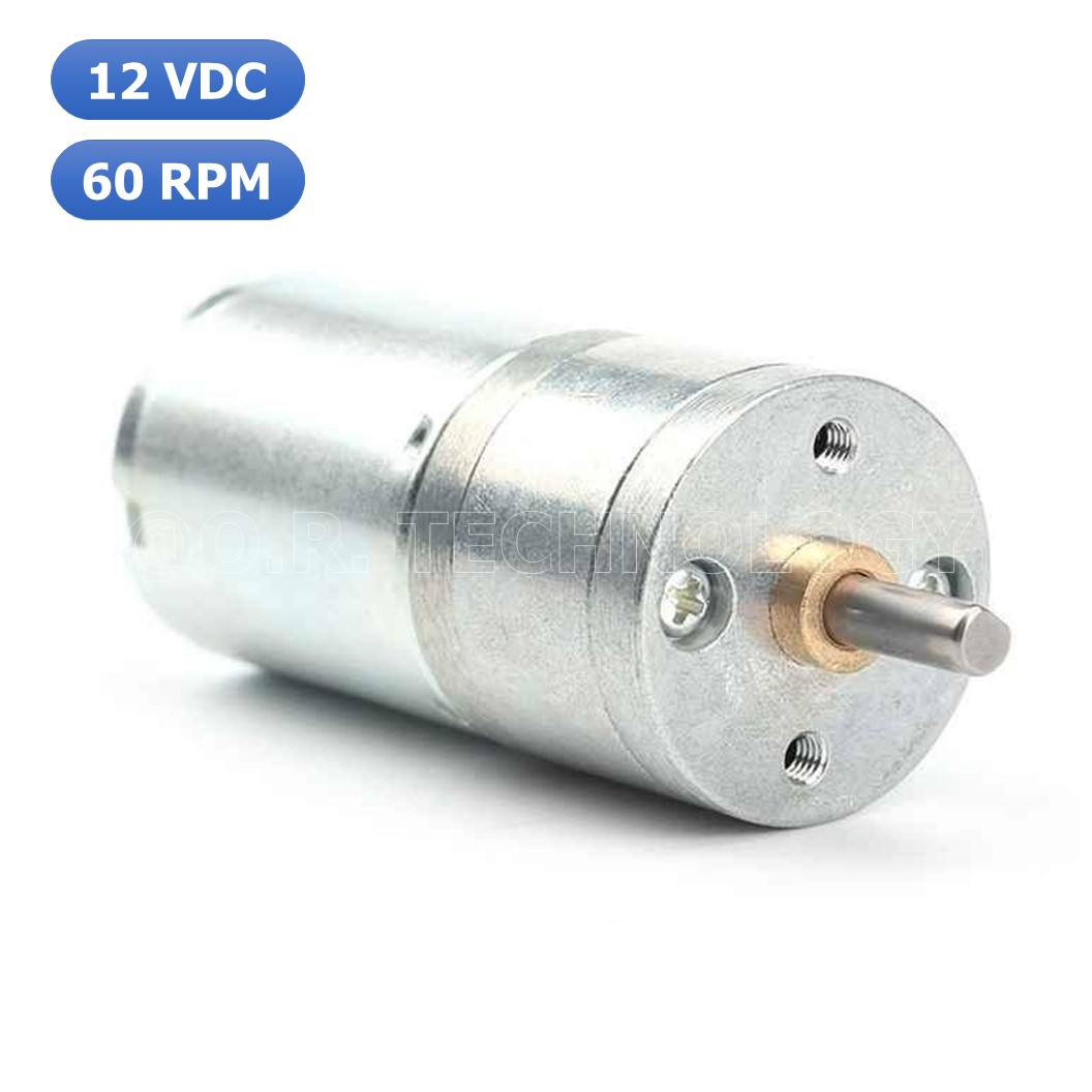 (1ชิ้น) JB357 มอเตอร์ มอเตอร์เกียร์ มอเตอร์อเนกประสงค์ 25GA-370 12VDC 60RPM DC Gear Motor (Shaft D, 4mm)