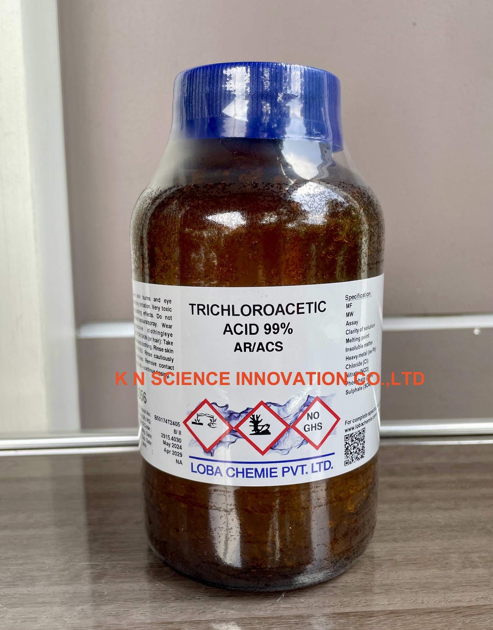 Trichloroacetic acid, 99%, AR/ACS ,500 g ,Loba 0635600500