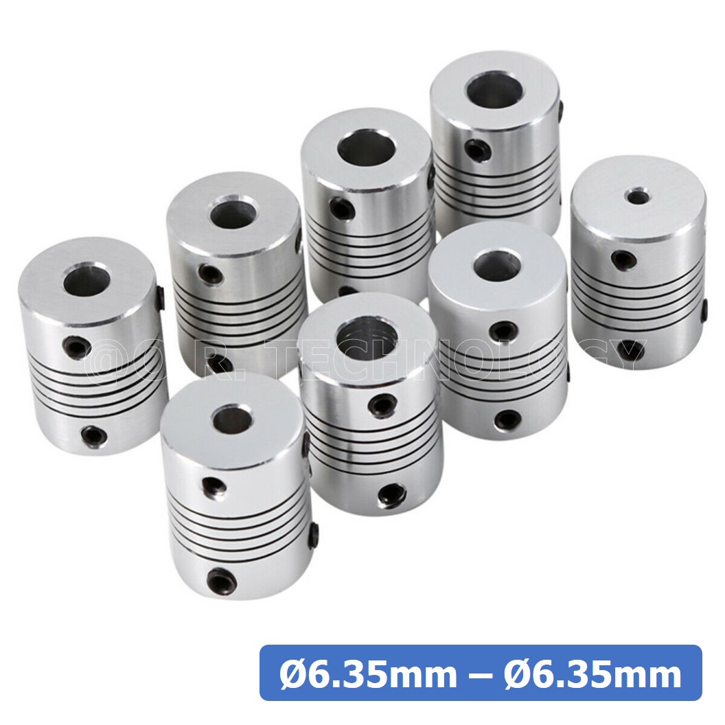 (1ชิ้น) KR459 6.35-6.35 คัปปลิ้ง ข้อต่อเพลามอเตอร์ คัปปิ้ง มอเตอร์ ข้อต่อแกนมอเตอร์ Elastic Coupling ขนาดรูเพลา 6.35mm-6.35mm