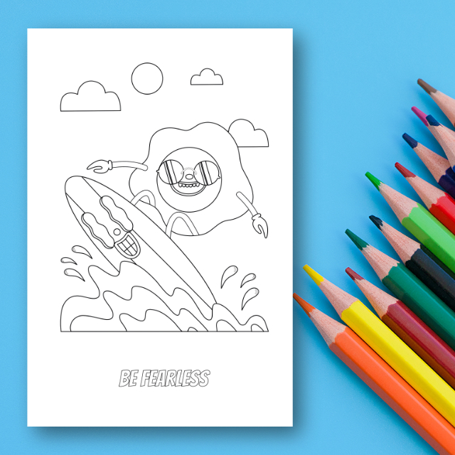 สมุดระบายสีตัวการ์ตูนเล่นกีฬาสุดฮิต Sports Coloring Book พร้อมคำคมสร้างแรงบันดาลใจ