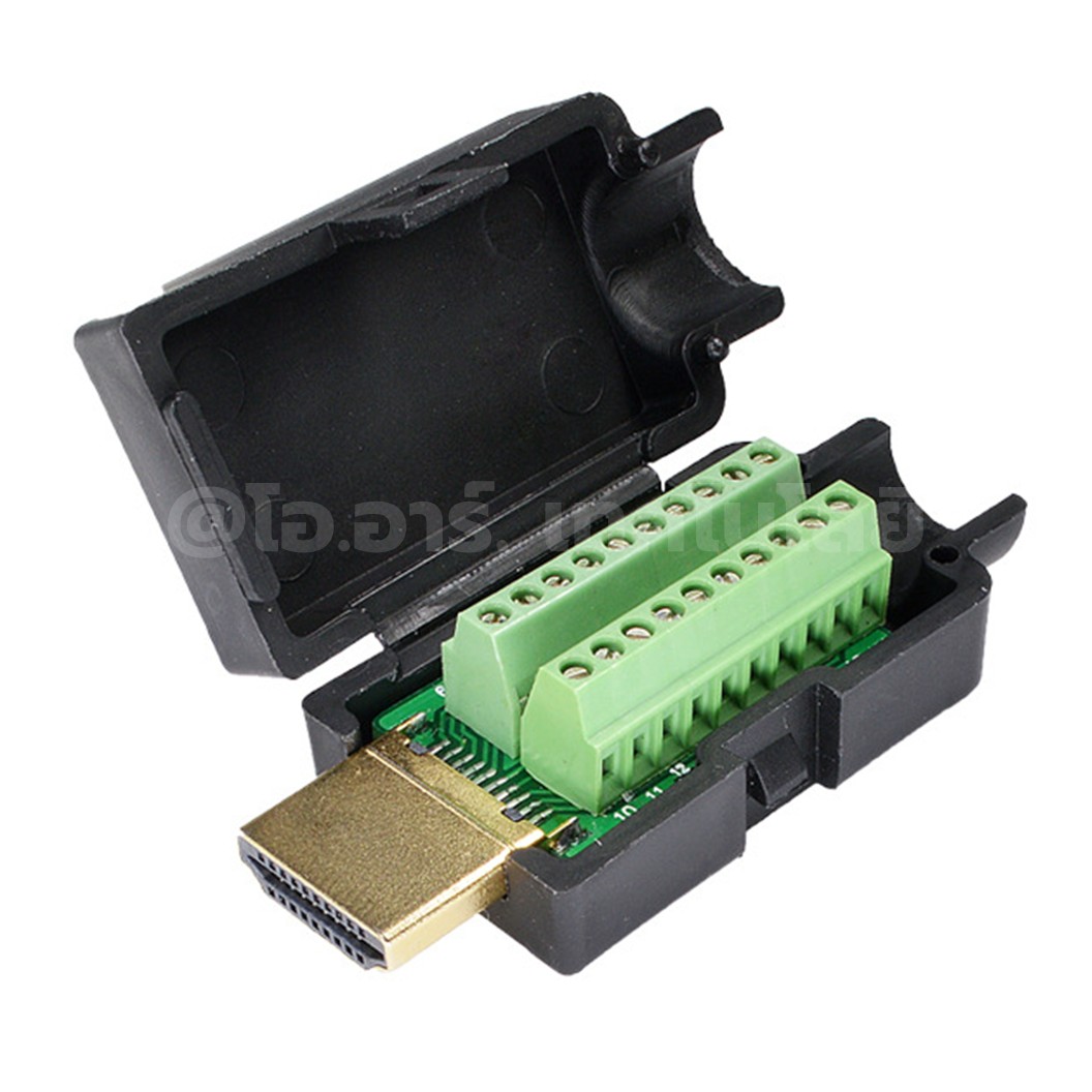 HDMI-01 หัวแปลง HDMI แบบมีที่หุ้ม HDMI Terminal board Connector with Shell HDMI adapter High-Definition Multimedia Interface