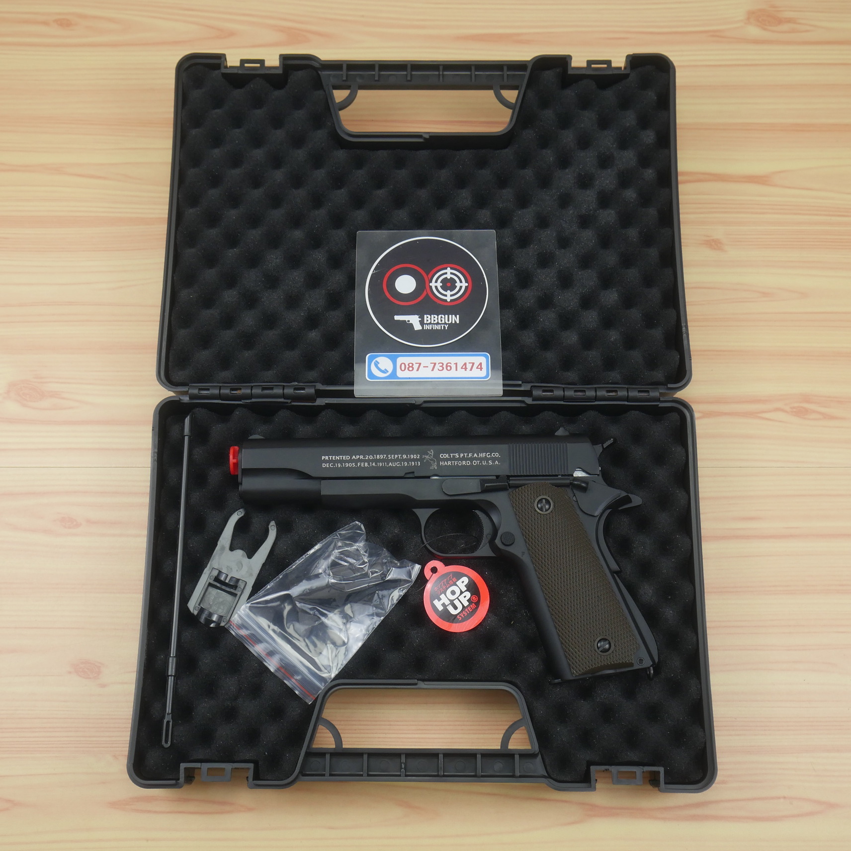 บีบีกันอัดแก๊ส Colt M1911 A1 Double Bell 723 สีดำ BB GUN