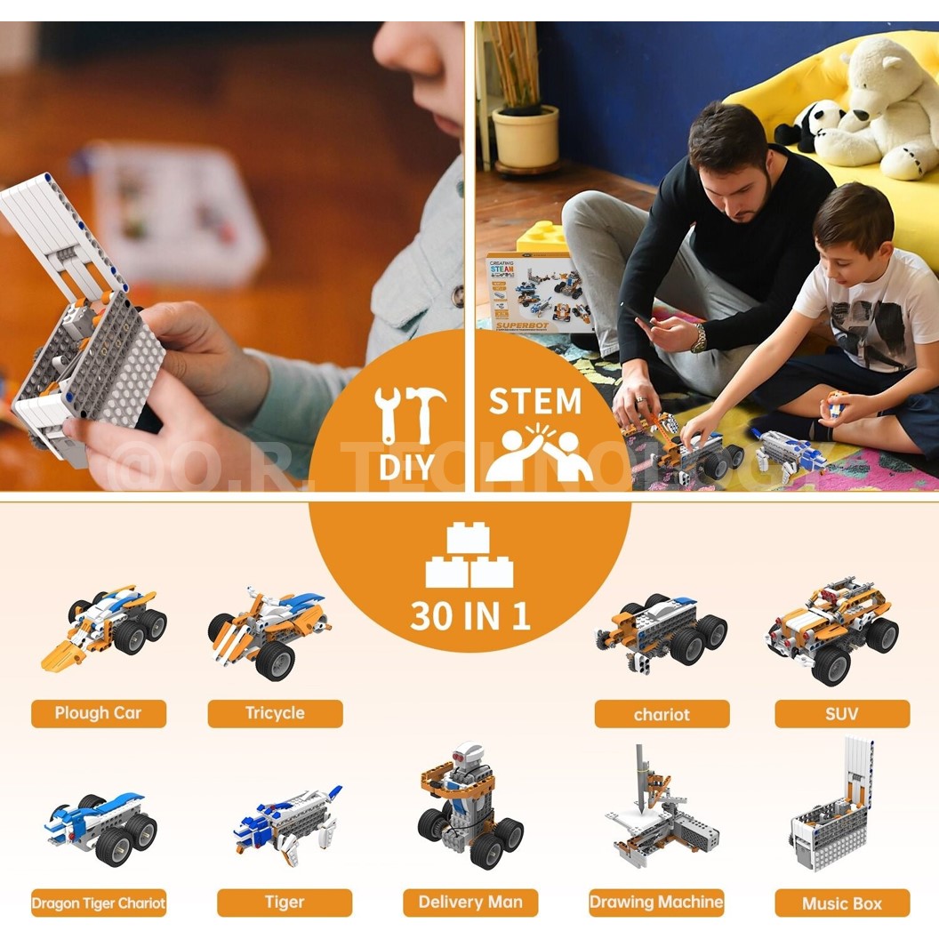 Makerzoid MKZ-ID-SPB SUPERBOT STEAM Educational Programmable Robot Kit ชุดเรียนรู้ ตัวต่อ เสริมทักษะ หุ่นยนต์ โรบอท Coding kit ส่งเสริมการเรียนรู้