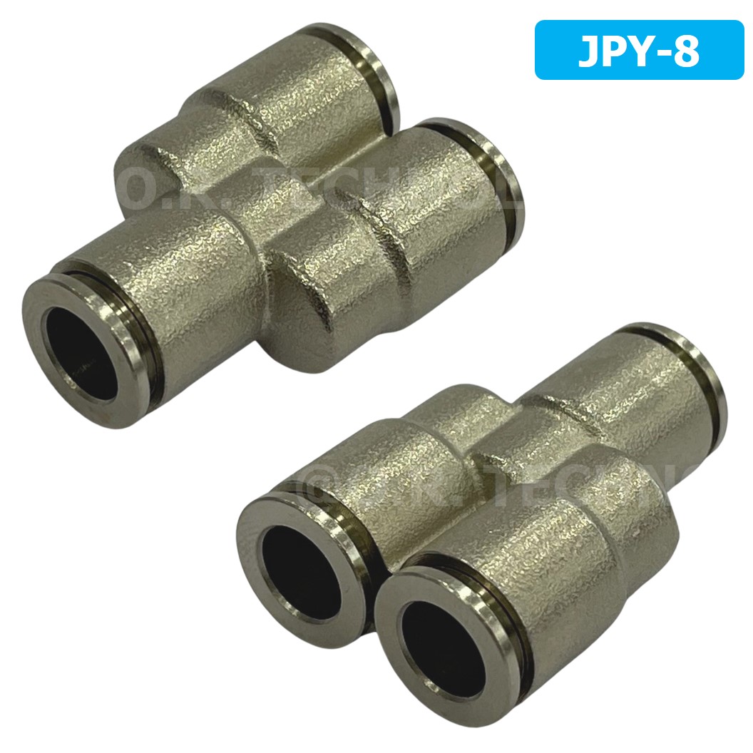(1ชิ้น) JPY-8 ข้อต่อลม สแตนเลส 3ทาง ตัวY STAINLESS 3 Way Air Connector JPY Pneumatic 3 Ways Fitting ข้อต่อลมสแตนเลส สำหรับ สายลม 8x5mm