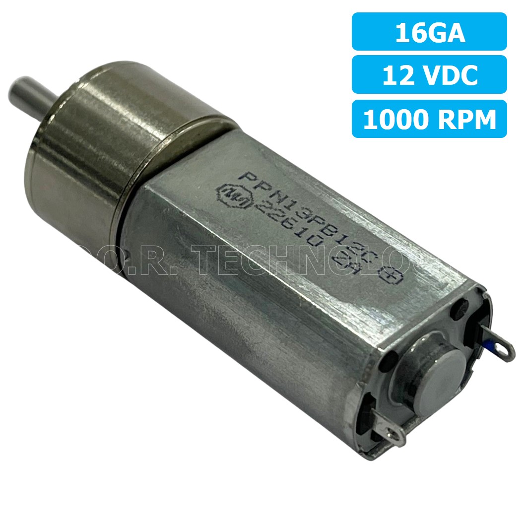 (1ชิ้น) XU910 มอเตอร์ มอเตอร์เกียร์ 16GA 12VDC 1000RPM Gear Motor DC 16GA แกนขนาด 3mm D Shaft มอเตอร์ทดเฟือง มอเตอร์รถ