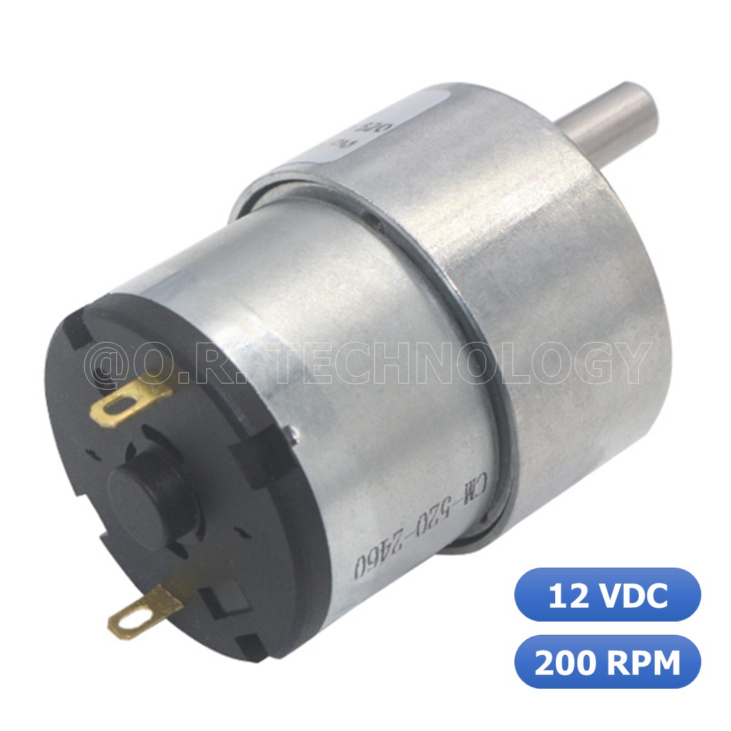 (1ชิ้น) JB022 มอเตอร์เกียร์ 12VDC 200RPM มอเตอร์ มอเตอร์อเนกประสงค์ JGB37-520 JGB-520 Motor gear (แกนขนาด 6mm, Shaft D)
