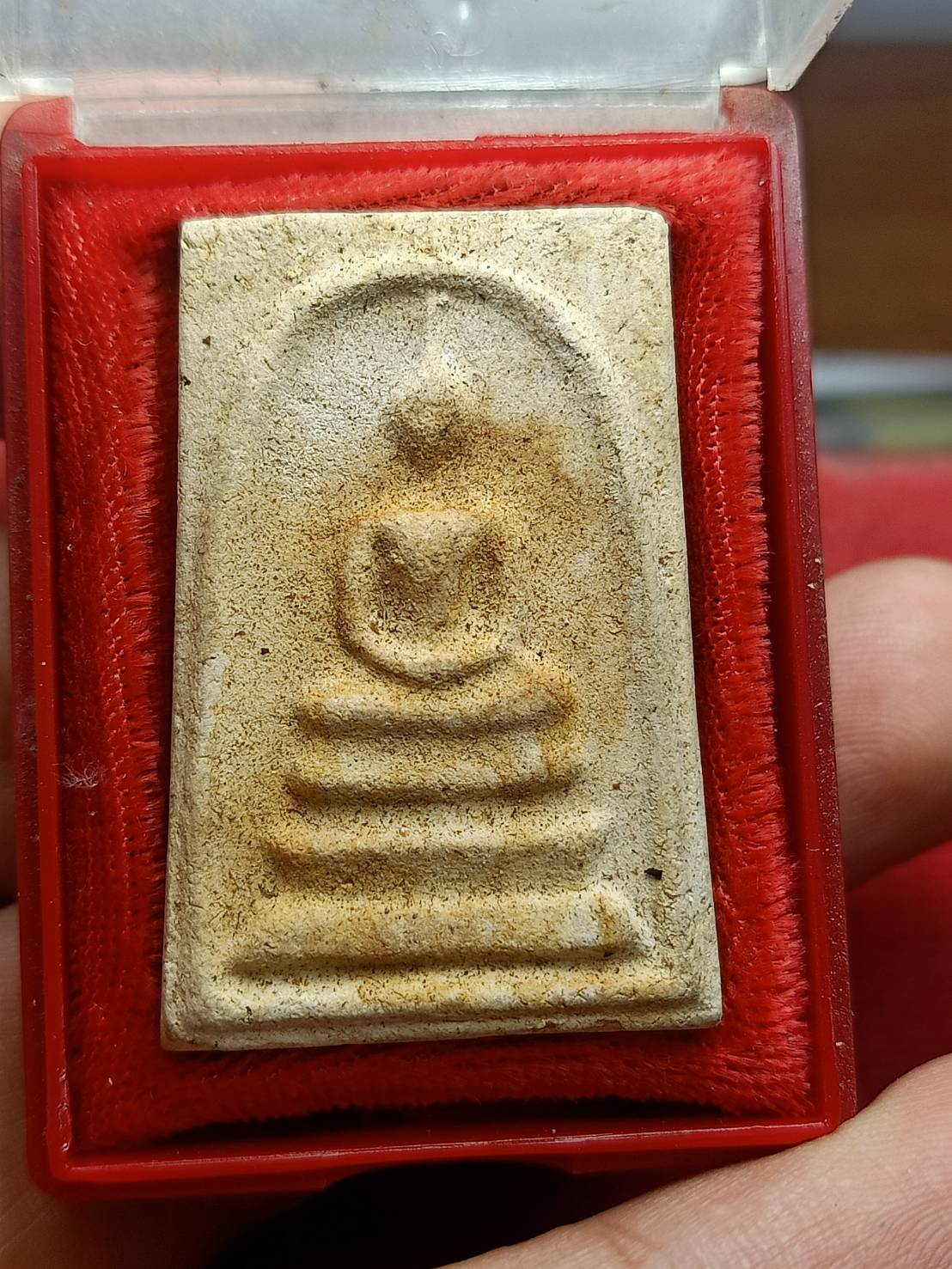 พระผงสมเด็จพระญาณสังวร สมเด็จพระสังฆราชฯ วัดบวรนิเวศวิหาร พร้อมกลอง (SKU-07266)