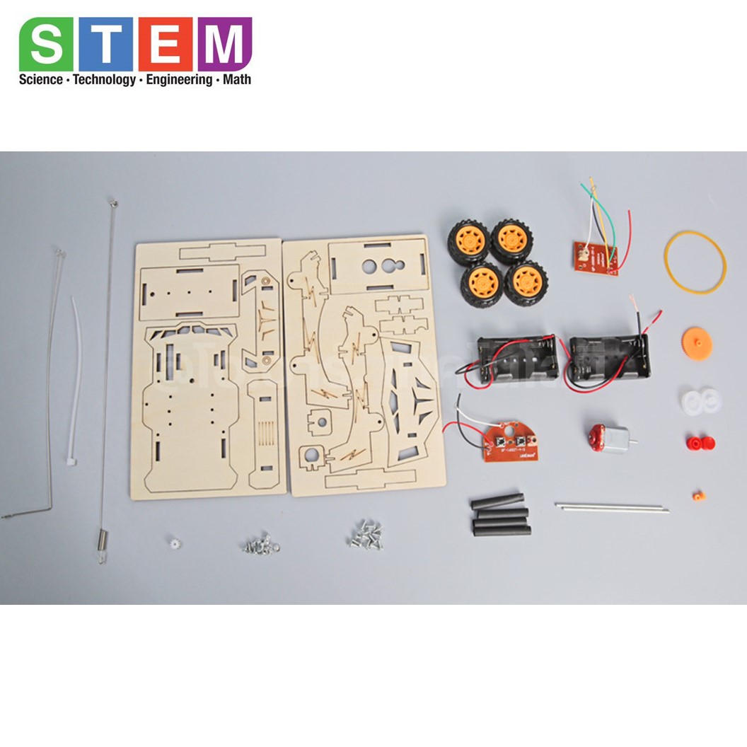T-M77 ชุดประกอบไม้ รถบังคับ รีโมท Remote Control Racing Car Wooden Kit STEM Education ของเล่นเสริมทักษะ เสริมพัฒนาการ ชุดเรียนรู้ ชุดทดลอง รถบังคับวิทยุ