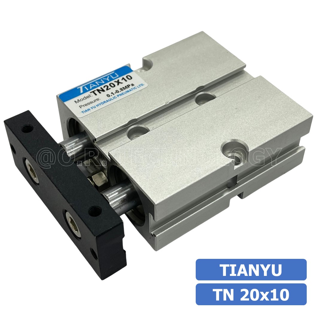(1ชิ้น) TN 20x10 กระบอกลม แบบแกนคู่ กระบอกลมคอมแพ็ค 2 แกน Twin-Rod Cylinder compact Double-shaft Air Pneumatic