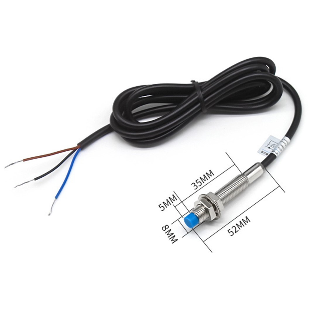 M8/M12/M18/M30 Proximity Switch เซอร์ตรวจจับโลหะ พร็อกซิมิตี้สวิทช์ 3-wire 5-30VDC ระยะตรวจจับ 2-15mm NPN/PNP NO Normally Open/NC Normally Closed HUCHOO