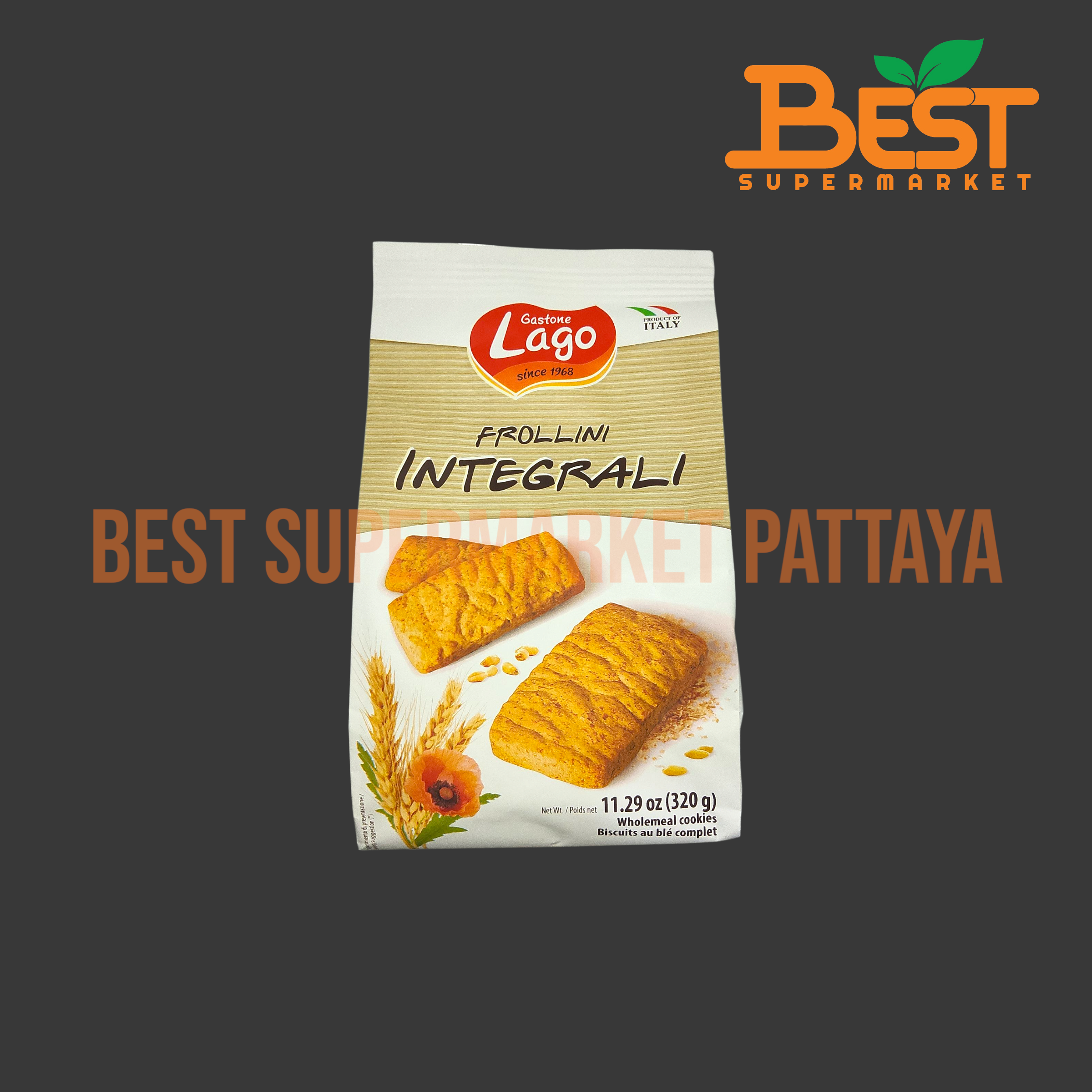 ลาโก้ โฮลมีล คุกกี้ 320 กรัม. LAGO BRAND Wholemeal Cookies. 320 g.
