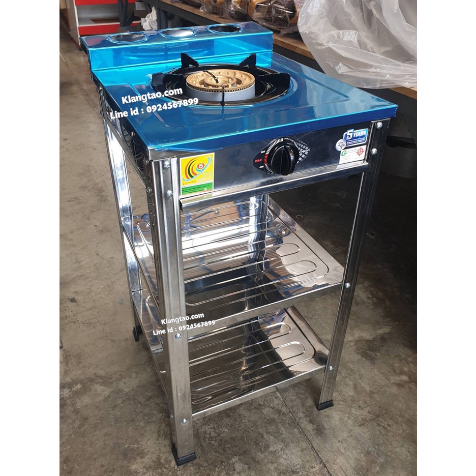 DYNA HOME เตาแก๊สสแตนเลส 1 หัวเตา แบบตั้งพื้น รุ่น LK-111-C หัวเตาเหล็กหล่อขนาด 130 มม. (เลือกชนิดหัวปรับได้)