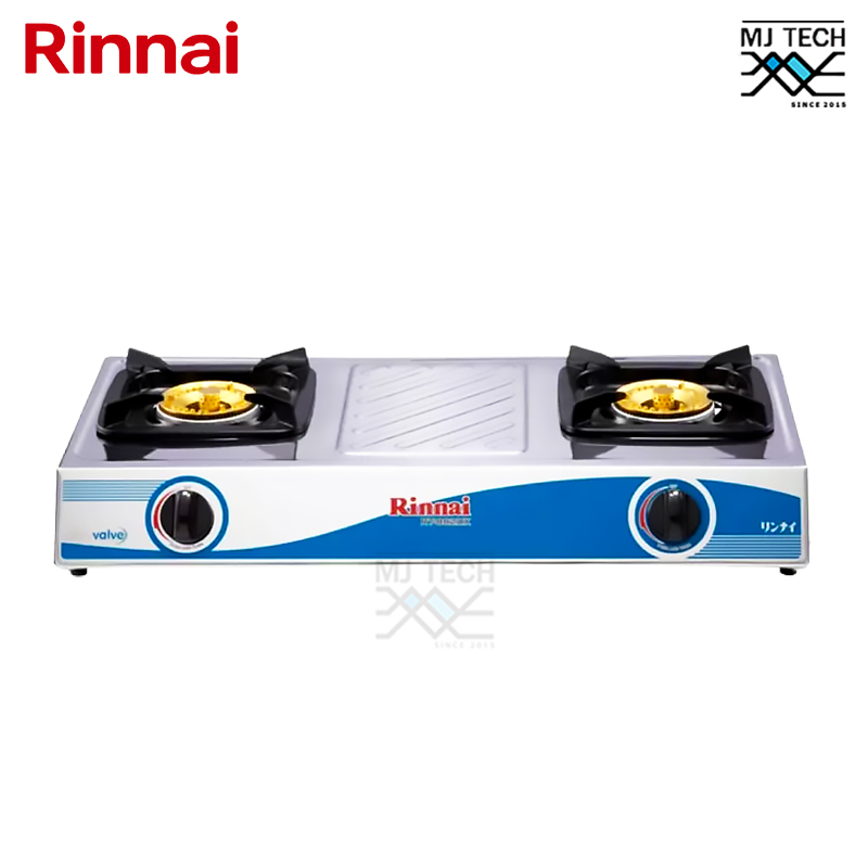 RINNAI เตาแก๊สตั้งโต๊ะ 2 หัว หัวเตาทองเหลือง หน้าเตาสแตนเลส รุ่น RT-882DX