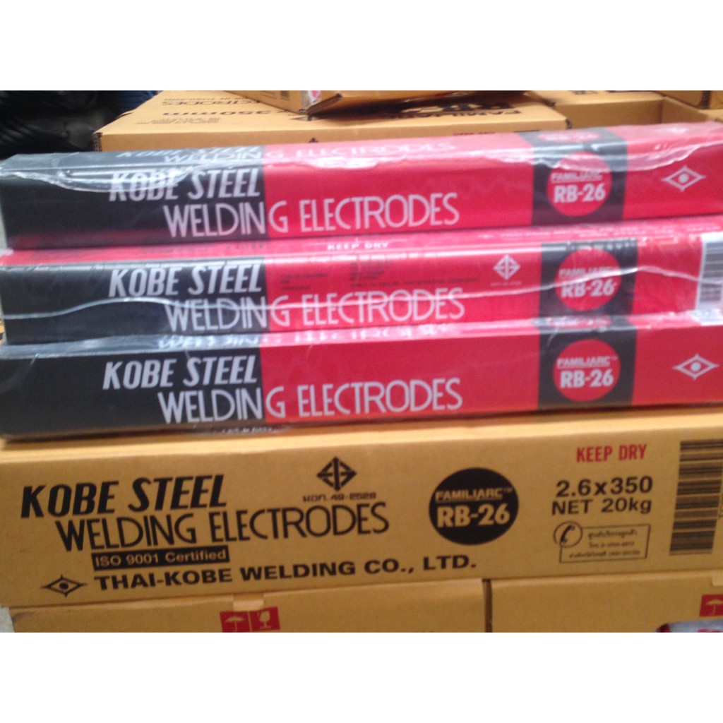 ขายส่งยกลัง ลวดเชื่อมไฟฟ้า โกเบ (ราคารวมแวท) ลวดเชื่อม เชื่อมง่ายทนทาน เชื่อมสวย เหมาะสำหรับเชื่อมเหล็ก