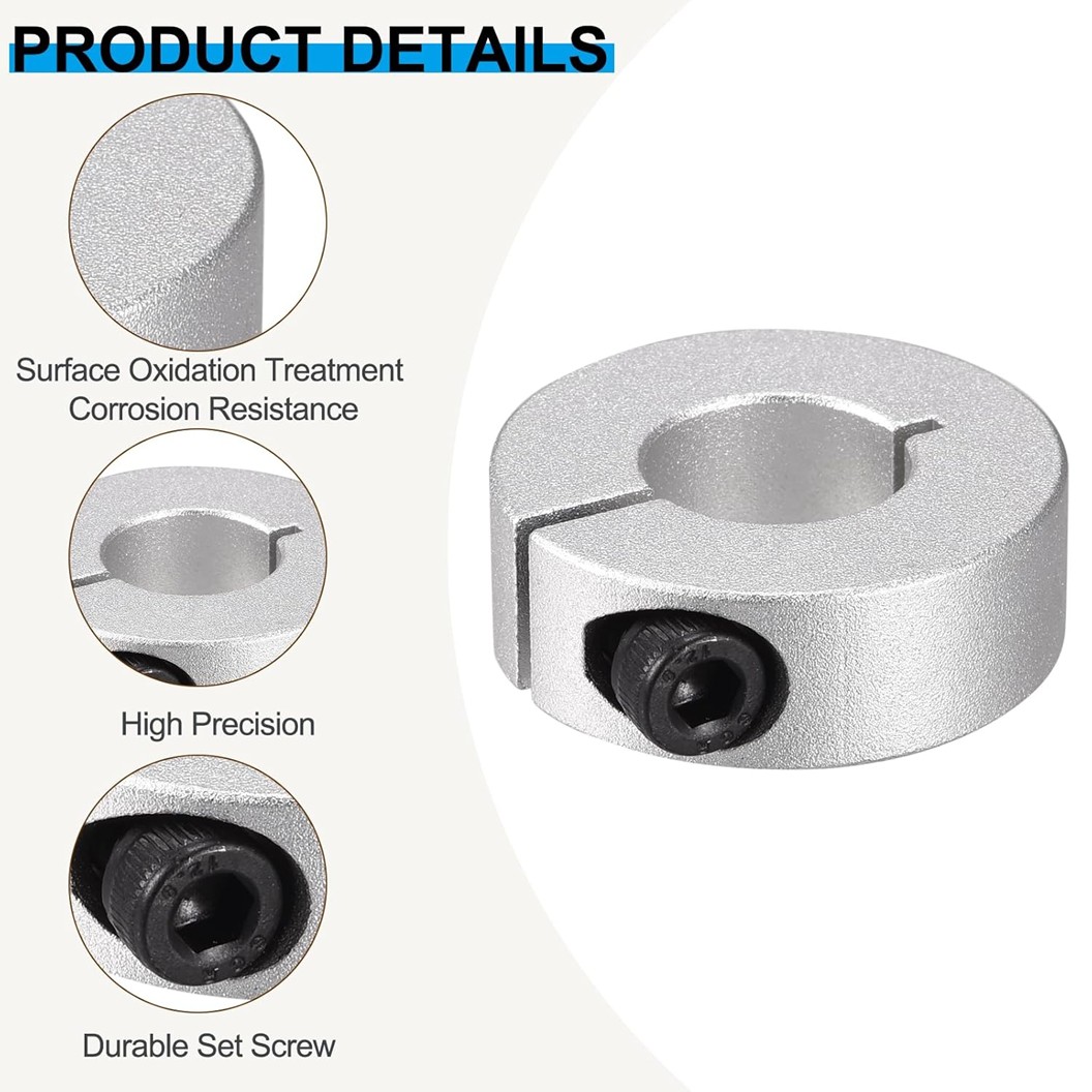 SCSAW ตัวล็อคเพลา อลูมิเนียม รูเพลา 6-30mm Aluminum Shaft Lock Clamp SCSAW Open type Optical Axis collar ตัวล็อคแกน ปลอกสวมแกน ข้อต่ออลูมิเนียม