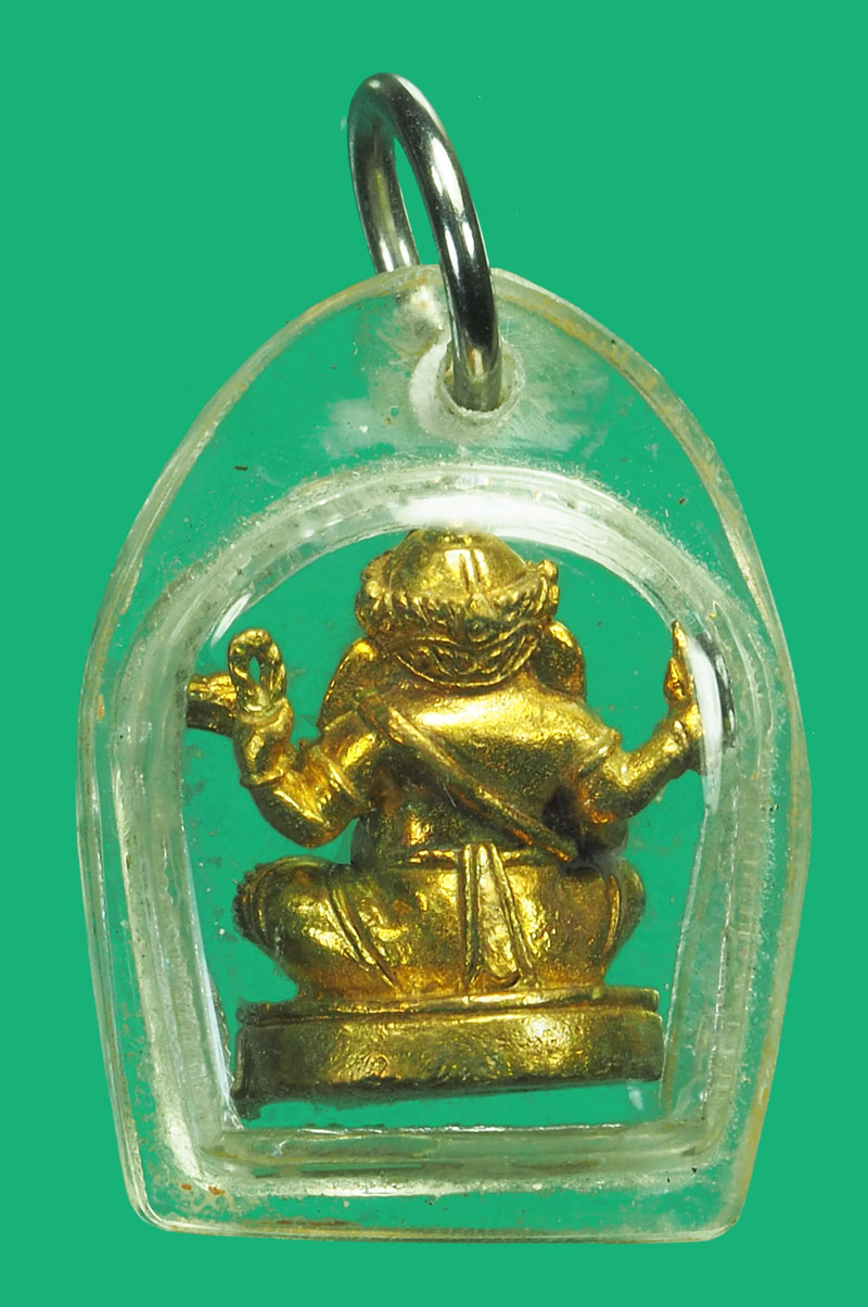 *35580 พระพิศเฆเนศ เนื้อทองเหลือง เลี่ยมพลาสติก ไม่ทราบที่และปีสร้าง 8