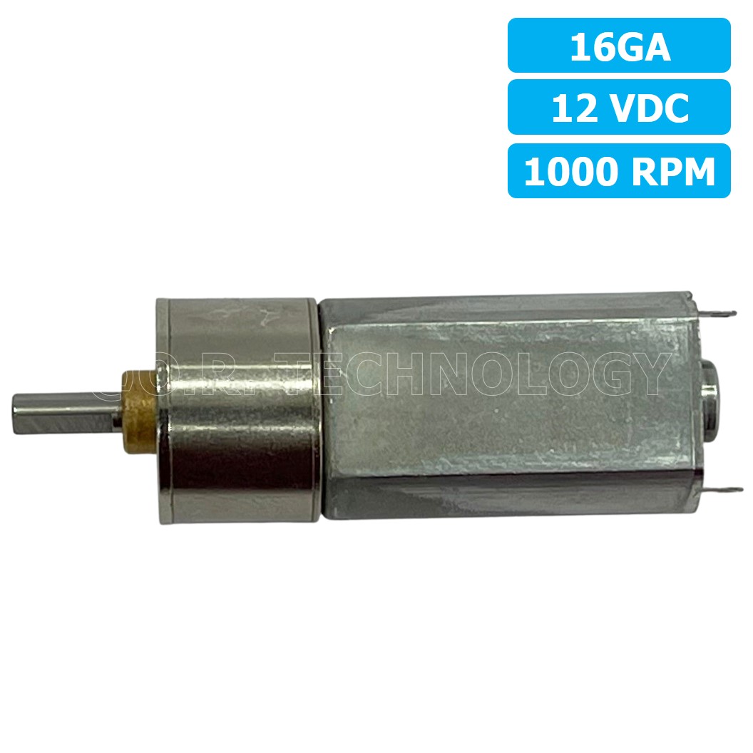 (1ชิ้น) XU910 มอเตอร์ มอเตอร์เกียร์ 16GA 12VDC 1000RPM Gear Motor DC 16GA แกนขนาด 3mm D Shaft มอเตอร์ทดเฟือง มอเตอร์รถ