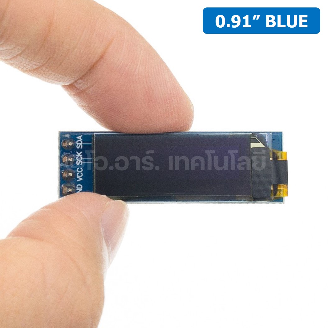 AA321 หน้าจอ OLED 0.91” 128x32 BLUE I2C IIC Serial OLED LCD Display Module SSD1306 Chip จอแสดงผล สีน้ำเงิน