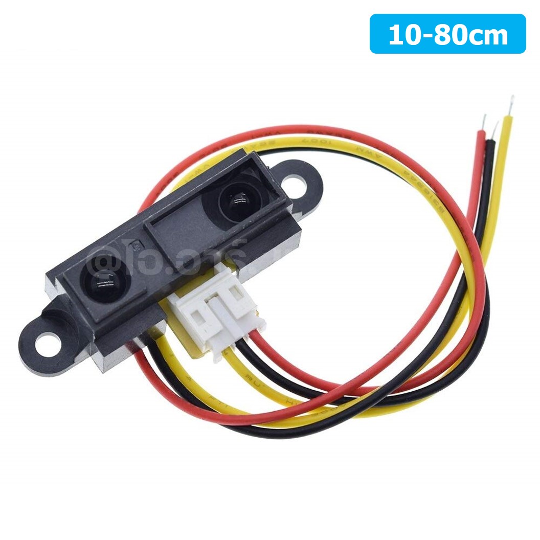 AB064 เซนเซอร์วัดระยะทาง GP2Y0A21YK0F 10-80cm IR Distance Sensor + Cable โมดูลวัดระยะทาง Infrared Sensor