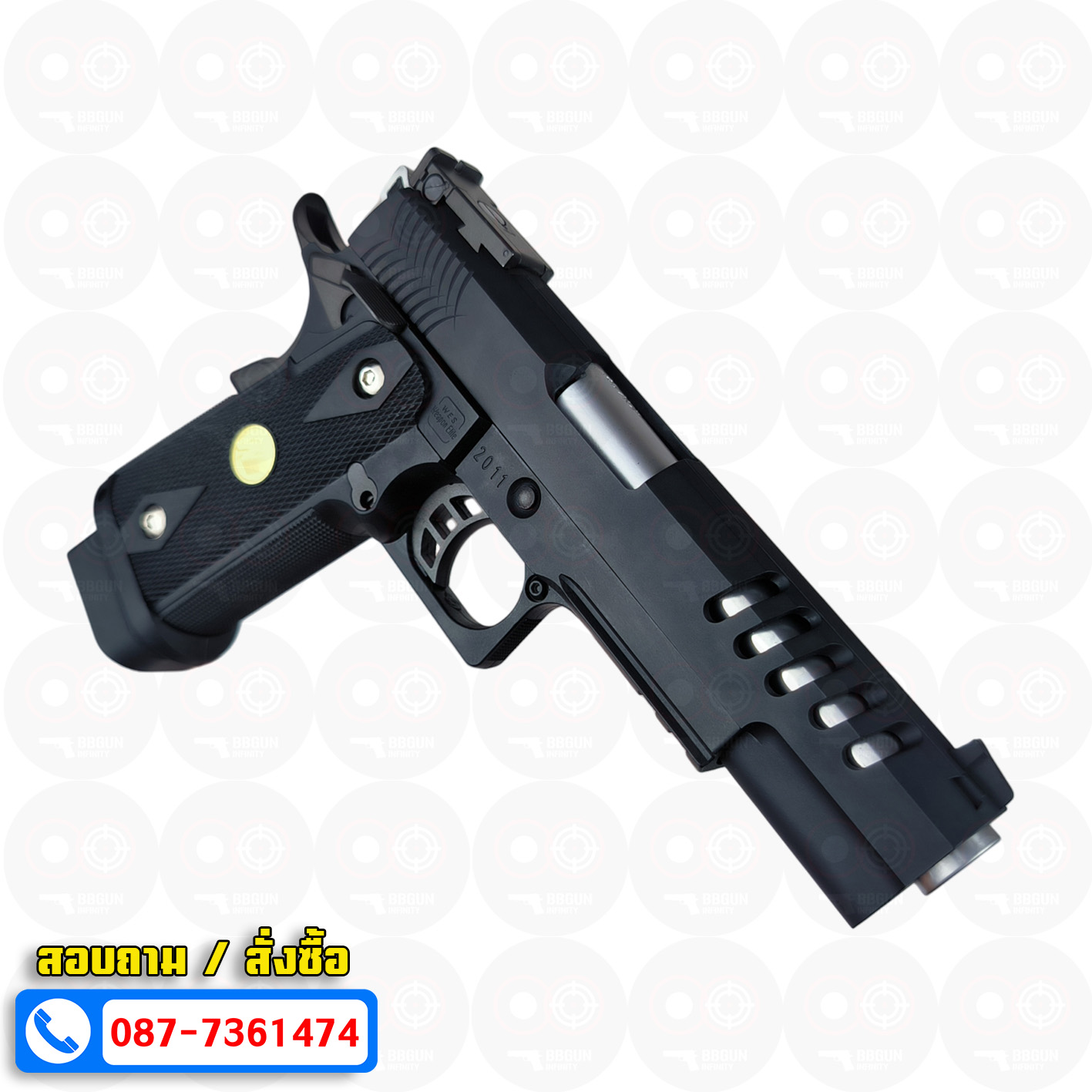 บีบีกันอัดแก๊ส WE hi-capa 5.1k สีดํา INFINITY (black) BB GUN