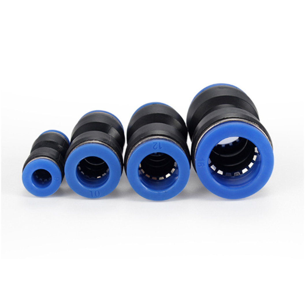 PU ข้อต่อลมตรง ข้อต่อลม 2 ทาง ข้อต่อลม ข้อต่อตรงท่อลม ฟิตติ้งลม Air joint Straight Connector PU Union Fitting 2 Way ข้อต่อลม PU4/6/8/10/12/14/16