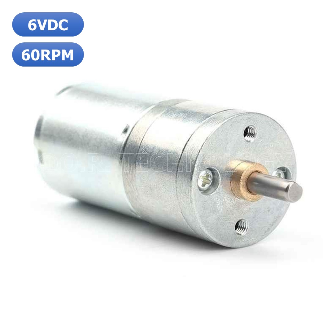 (1ชิ้น) JB346 มอเตอร์ มอเตอร์เกียร์ มอเตอร์อเนกประสงค์ 25GA-370 6VDC 60RPM DC Gear Motor (Shaft D, 4mm)