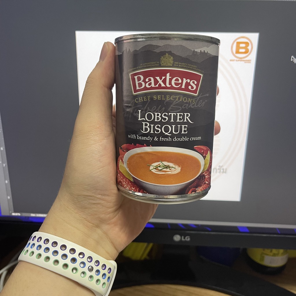 แบ็กซเตอร์ ลอบสเตอร์ บิสค์ 400 กรัม ซุป กุ้งมังกร Baxters Lobster Bisque 400 g.