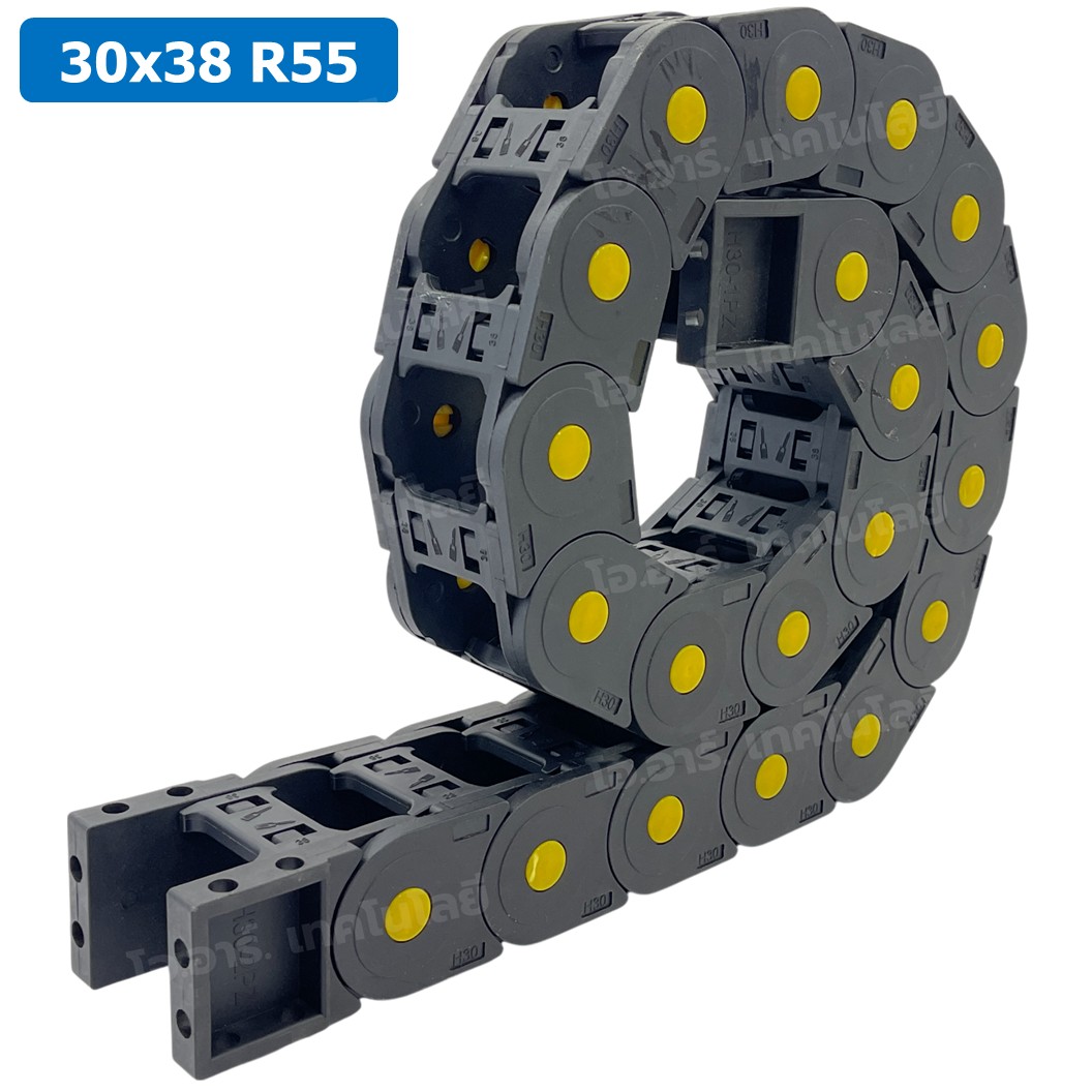 DC-30x38 R55 รางกระดูกงู รางสายไฟ 30x38x1000mm Drag chain engraving machine รางกระดูกงูร้อยสายไฟ Cable Dragchain รางร้อยสายไฟ