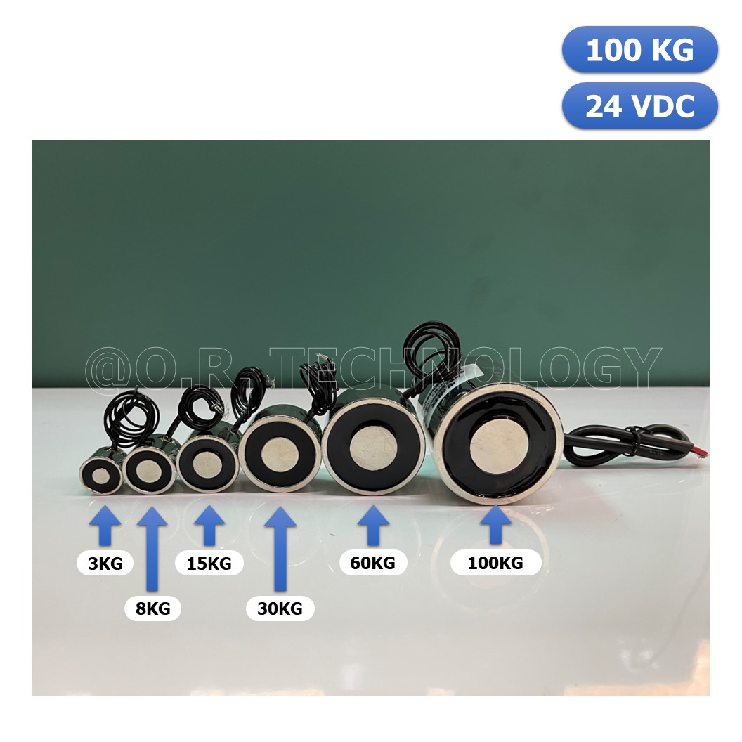 (1ชิ้น) NC478 แม่เหล็กไฟฟ้า โซลินอยด์ดูดโลหะ อิเล็กโตแมกเนท แม่เหล็กดูดไฟฟ้า P60/60 DC24V Solenoid Electric Sucker Electromagnet 100KG