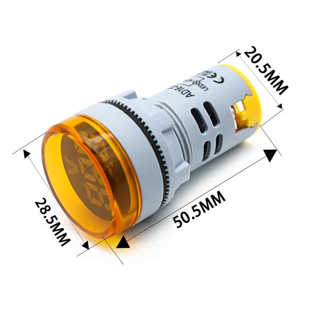 AD16-22DSV โวลต์มิเตอร์ 22mm AC 60-500V AC Digital Display Voltmeter 60-500VAC ดิจิตอลโวลต์มิเตอร์ เครี่องวัดแรงดันไฟฟ้ากระแสสลับ