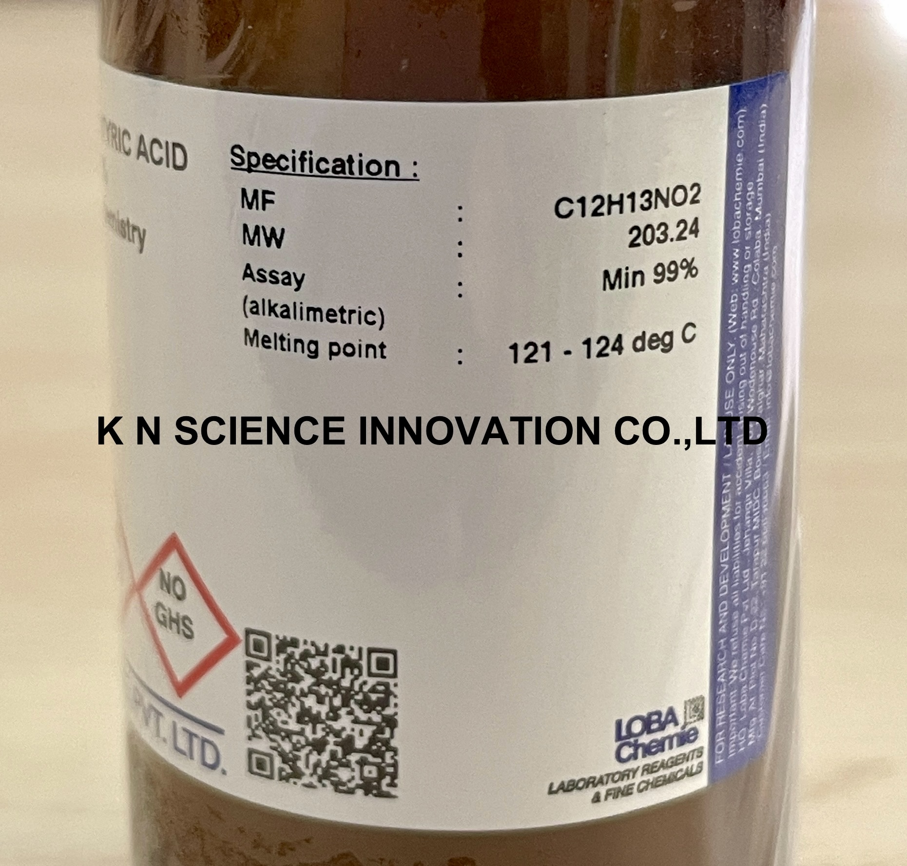 Indole-3-Butylic acid (IBA), For biochemistry 133-32-4, 25 g , Loba 0418700025