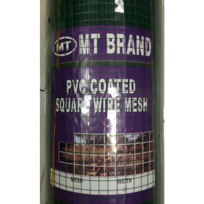ลวดตาข่ายสี่เหลี่ยม เคลือบ PVC เขียว (ราคารวมแวท) ตะแกรงกรงนก ตะแกรงกรงไก่ ตาข่ายลวดอเนกประสงค์ปูพื้นผนัง