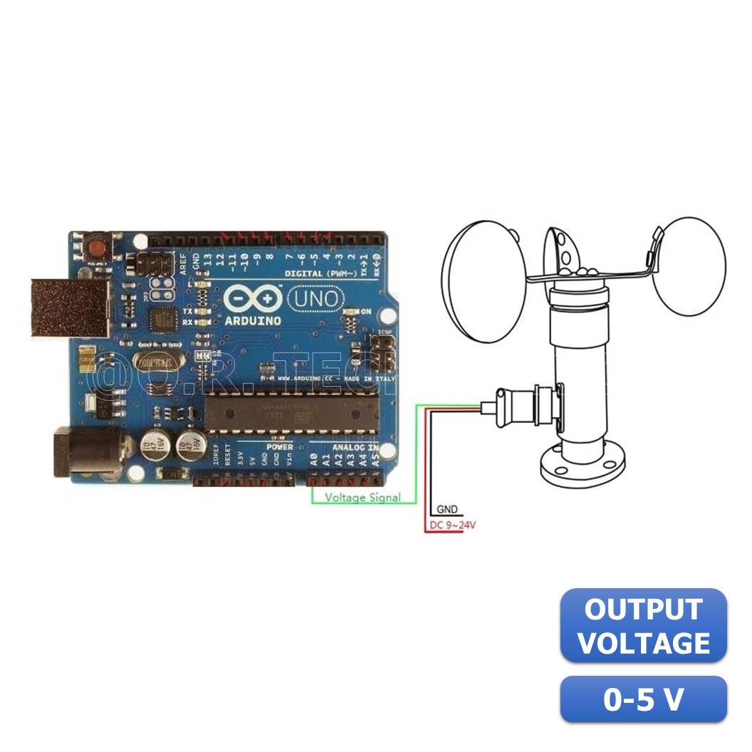 (1ชิ้น) NB136 เซนเซอร์วัดความเร็วลม แปลงเป็น แรงดัน 0-5V Wind Speed Sensor Voltage Output 0-5V