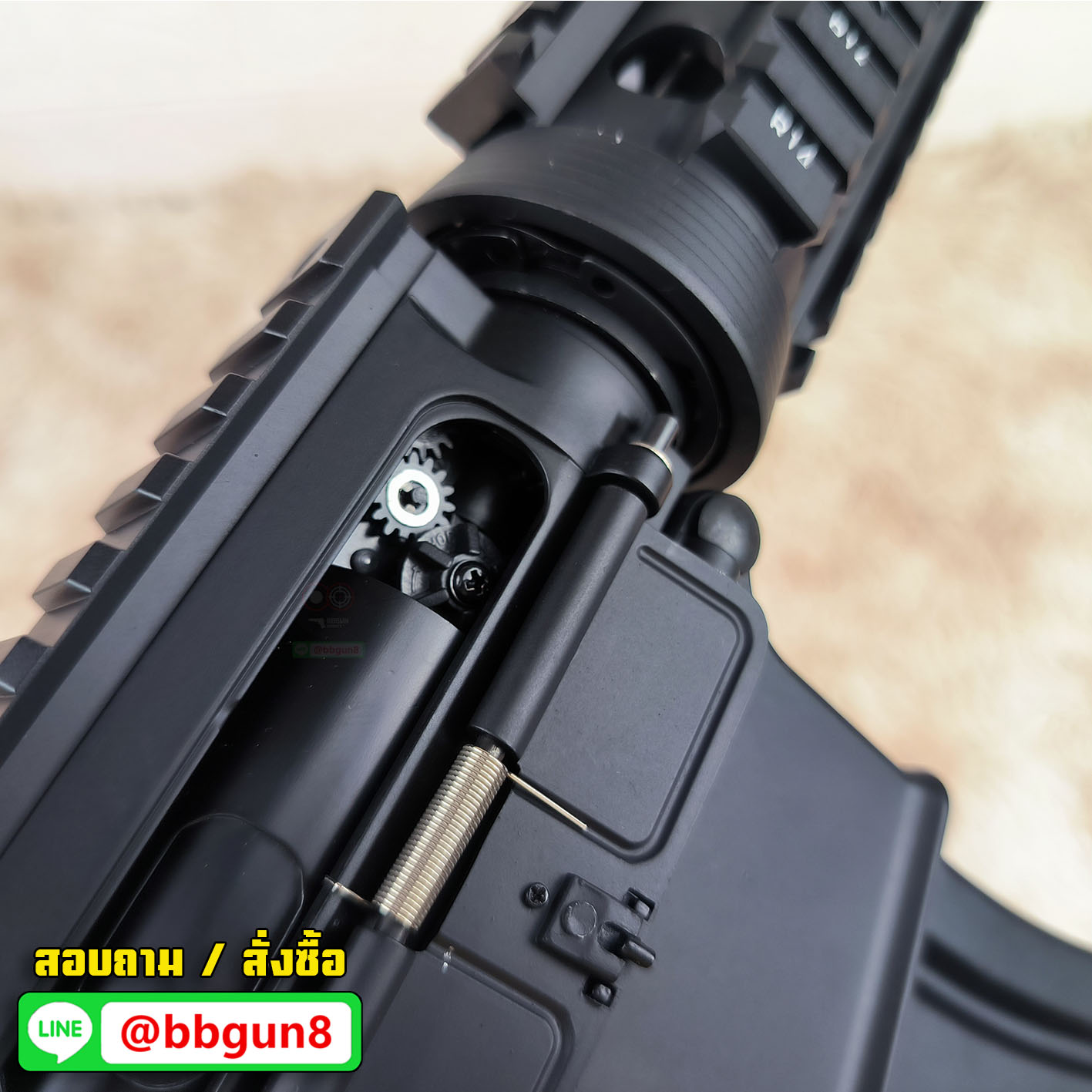 บีบีกันไฟฟ้า M4 CQB AEG บอดี้ โพลิเมอร์- Golden Eagle F6624 (แถมแบตเตอรี่ เครื่องชาร์จ ลูกกระสุนพร้อมเล่น)