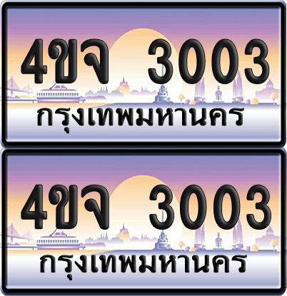 ทะเบียน 3003 ป้ายประมูล - 4ขจ 3003 พร้อมส่งมอบ จากกรมขนส่ง (เลขสวย)