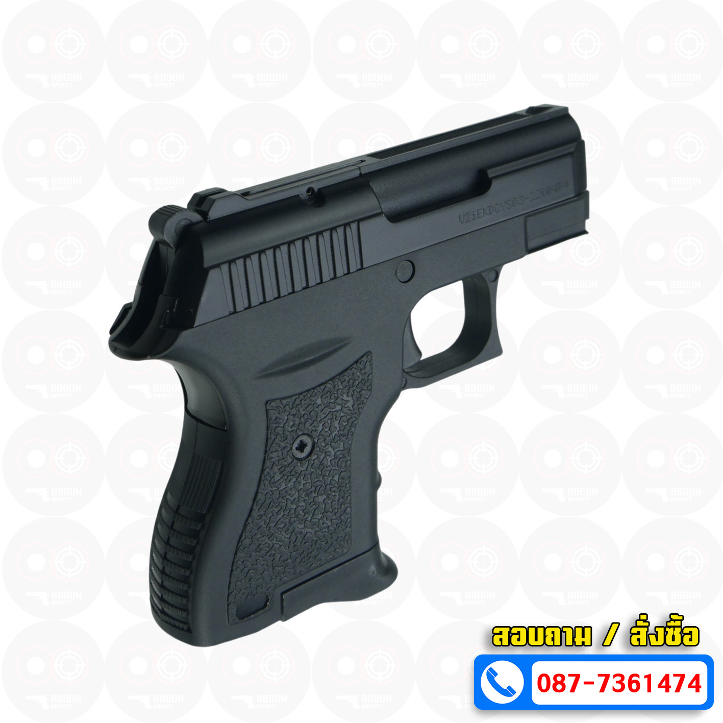 แบลงค์กัน EKOL BOTAN BLACK สีดำ 9 mm P.A.K. Blank gun (แถมกล่องใส่ปืน)