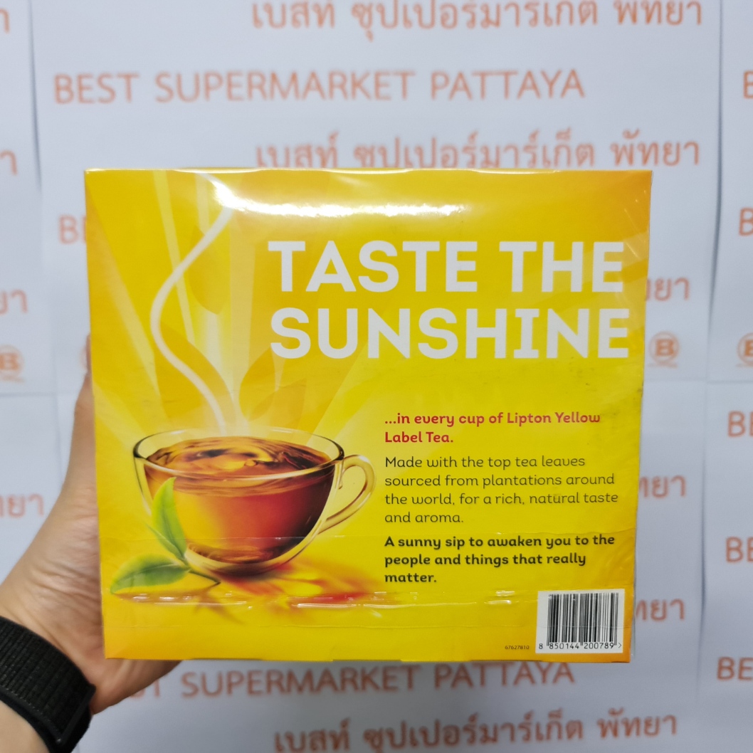 ลิปตัน ชาผงชนิดซอง เยลโลว์ เลเบล ฉลากสีเหลือง 100 ซอง Lipton Yellow Label Tea 100 Tea Bags