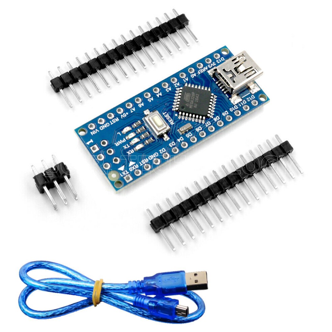 AA237 อาร์ดูโน่ นาโน แบบ ไม่บัดกรีขา พร้อมสาย USB Arduino Nano V3.0 CH340 Chip Atmega328P + cable (Unsolder)
