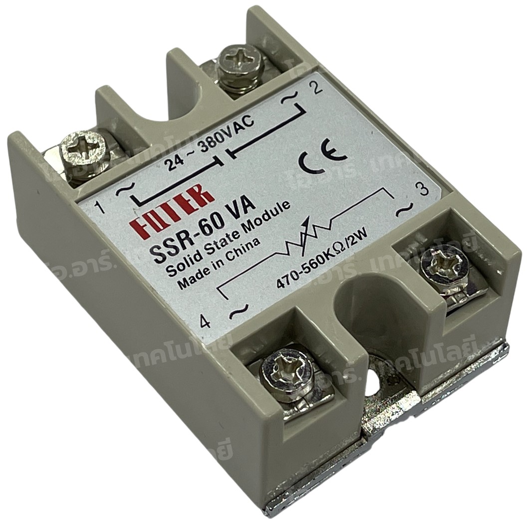 SSR-10VA/25VA/40VA/60VA/80VA/100VA โซลิดสเตทรีเลย์ Solid State Relay INPUT Resistor 80-250VAC, LOAD 24-380VAC 10-100A โมดูลตัดต่อวงจร