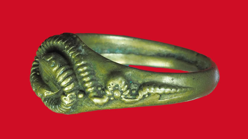 *32324 แหวนงู เนื้อทองเหลืองเก่า ไม่ทราบที่ 12