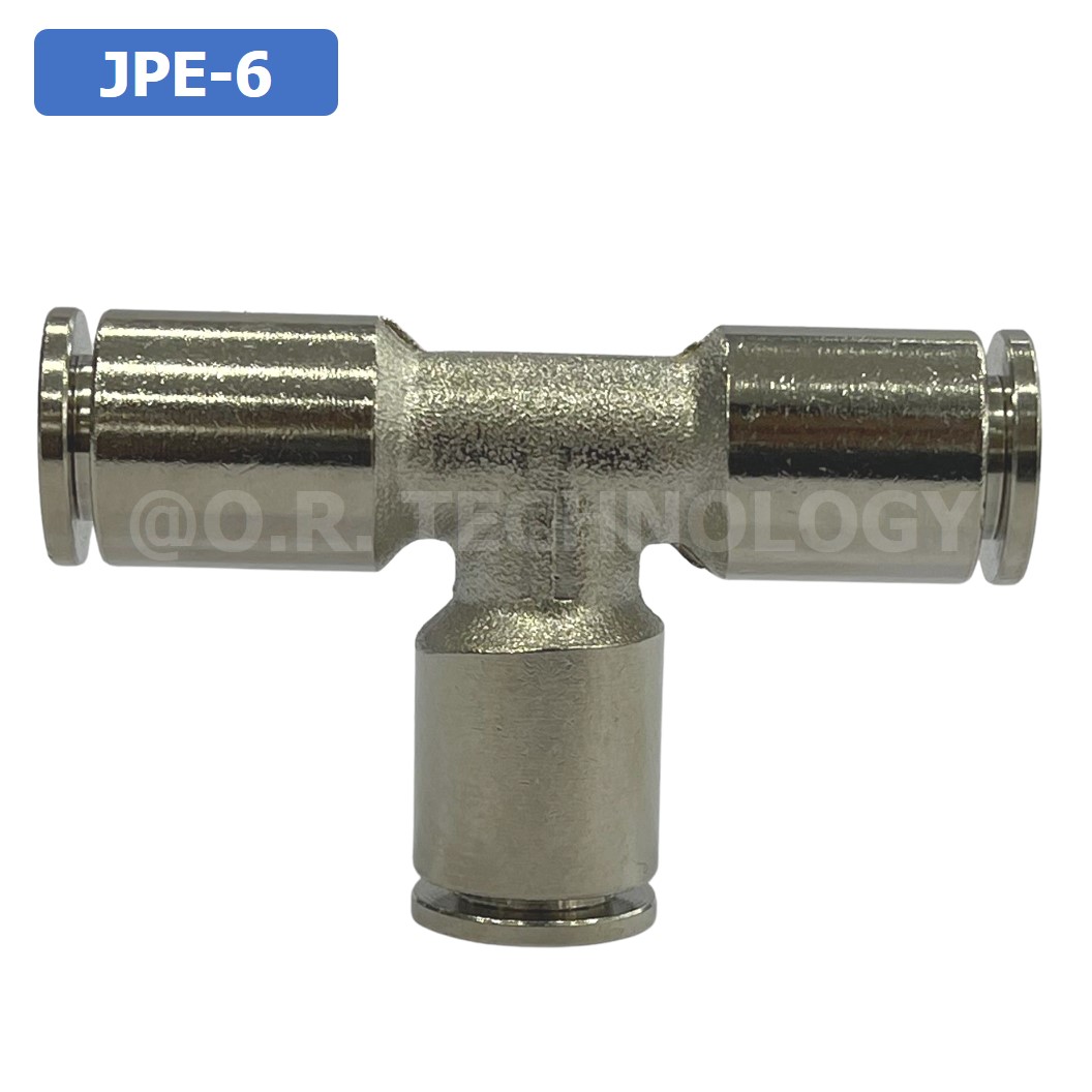 (1ชิ้น) JPE-6 ข้อต่อลม สแตนเลส 3ทาง STAINLESS 3 Way Air Connector JPE Pneumatic 3 Ways Equal Union Fitting ข้อต่อลมสแตนเลส สำหรับ สายลม 6x4mm