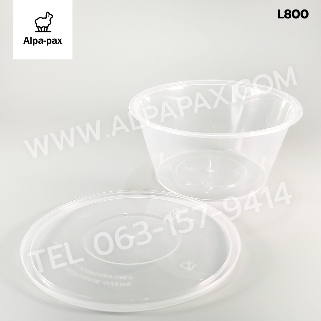 ถ้วยอาหารพลาสติก+ฝา 800ml. (ลัง 300ใบ) กล่องไมโครเวฟ กล่องข้าว กล่องอาหาร กล่องใส่อาหาร