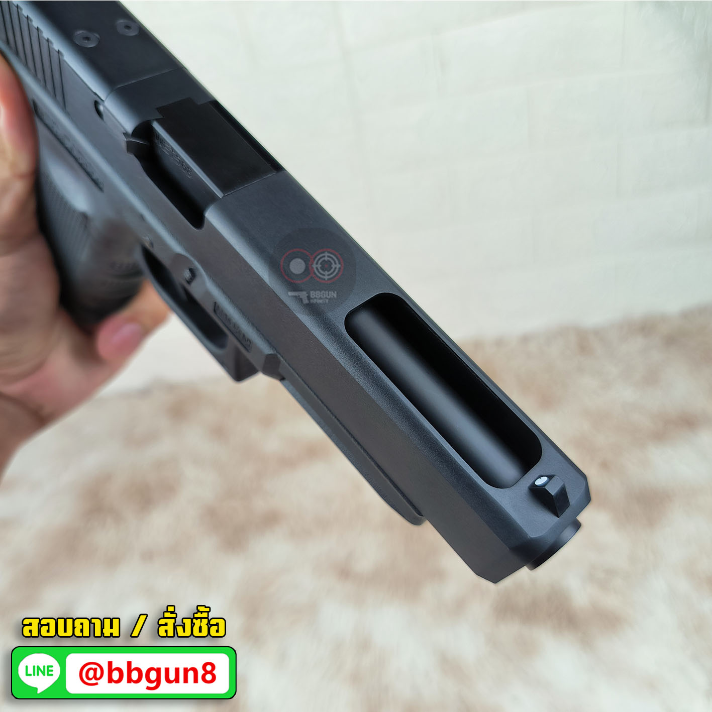 WE G34 Glock 34 Gen 4 MOS ดำ (แถมแผ่นเพลท RED DOT ศูนย์ปืนยกสูง เสริมด้าม)