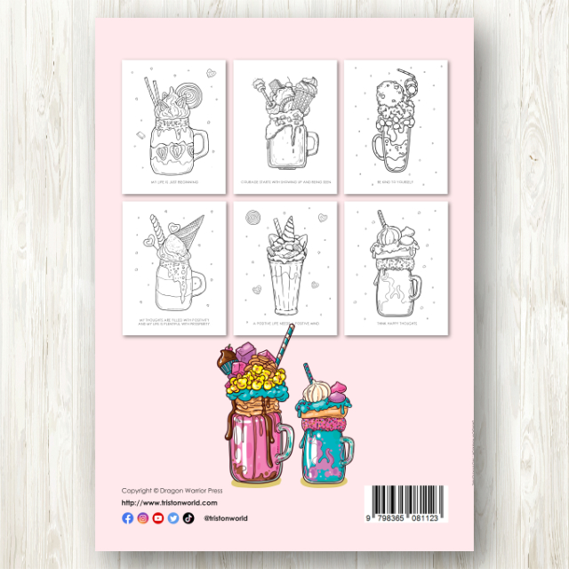 สมุดระบายสีมิลค์เชคแฟนซี Monster Milkshake Coloring Book