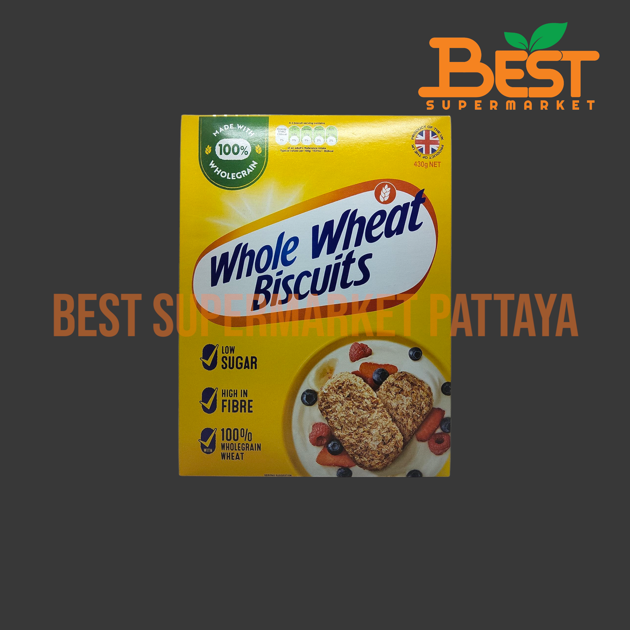 โฮล วีท บิสกิต 430 กรัม Whole Wheat Biscuit 430 g.