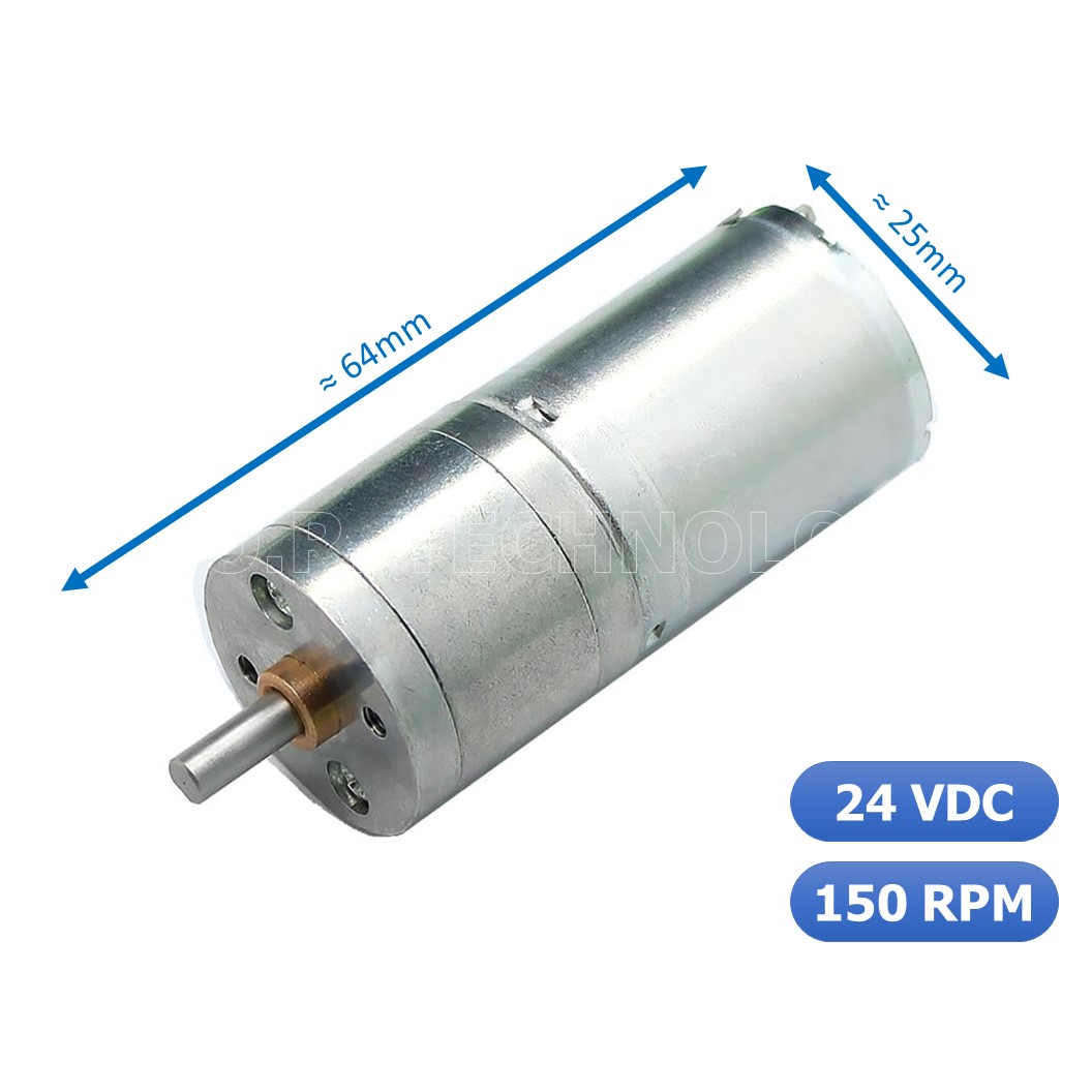 (1ชิ้น) JB370 มอเตอร์ มอเตอร์เกียร์ มอเตอร์อเนกประสงค์ 25GA-370 24VDC 150RPM DC Gear Motor (Shaft D, 4mm)