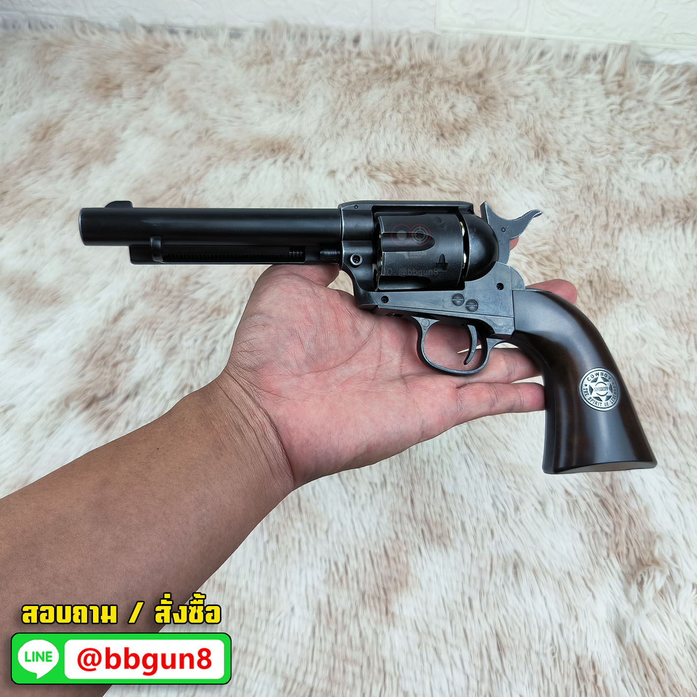 UMAREX Colt SAA Peacemaker .45 Co2 6mm - Antique Black บีบีกันลูกโม่คาวบอย