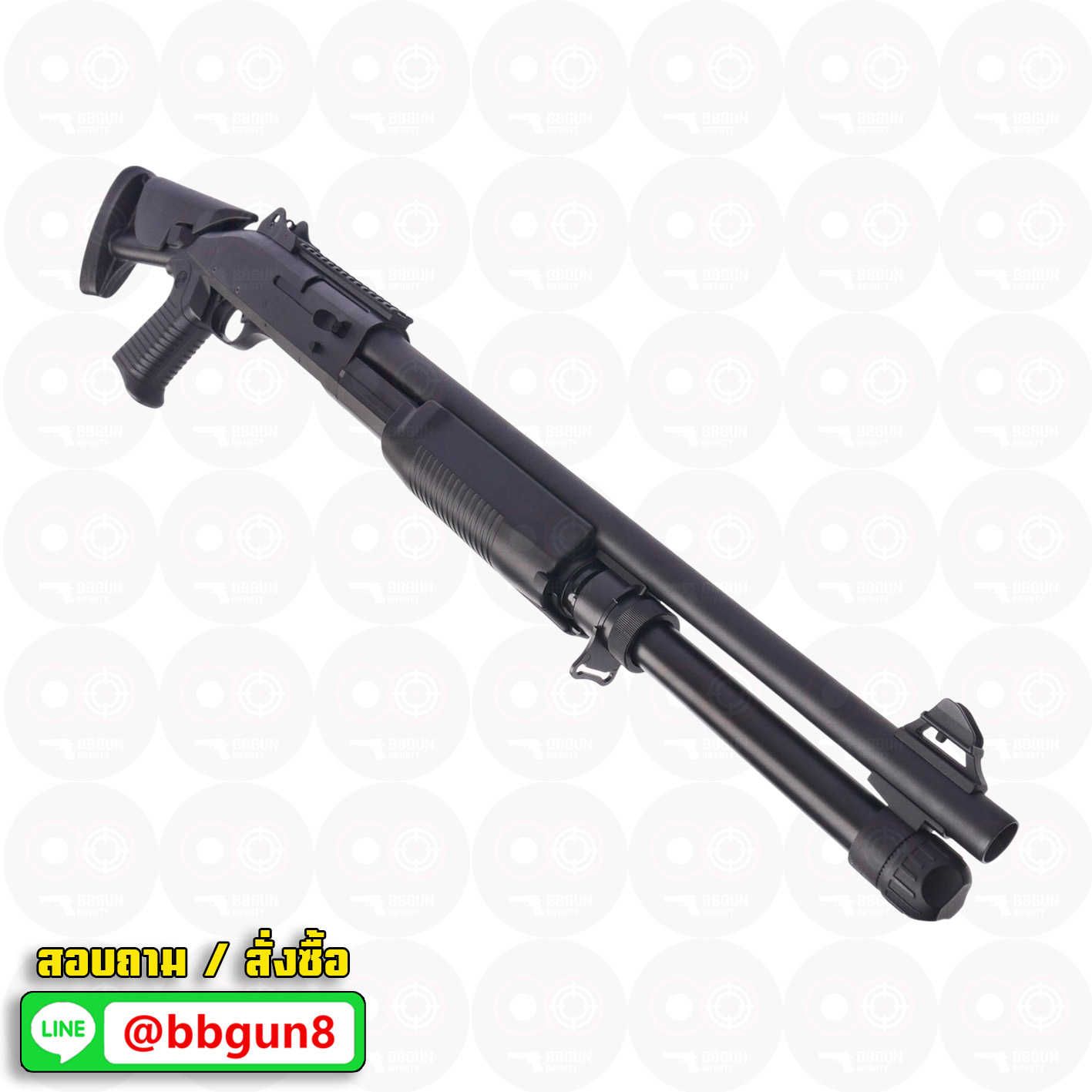 บีบีกันปืนลูกซอง Benelli M4 Super 90 Shotgun Tactical (ยิงกระจาย 3 นัด) - CYMA CM.373M Metal version