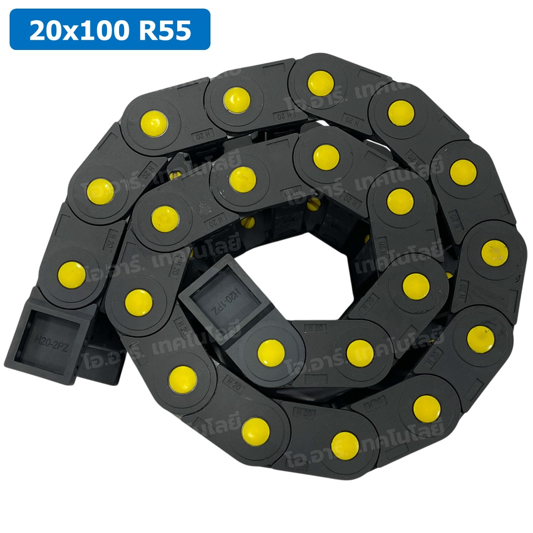 DC-20x100 R55 รางกระดูกงู รางสายไฟ 20x100x1000mm Drag chain engraving machine รางกระดูกงูร้อยสายไฟ Cable Dragchain รางร้อยสายไฟ