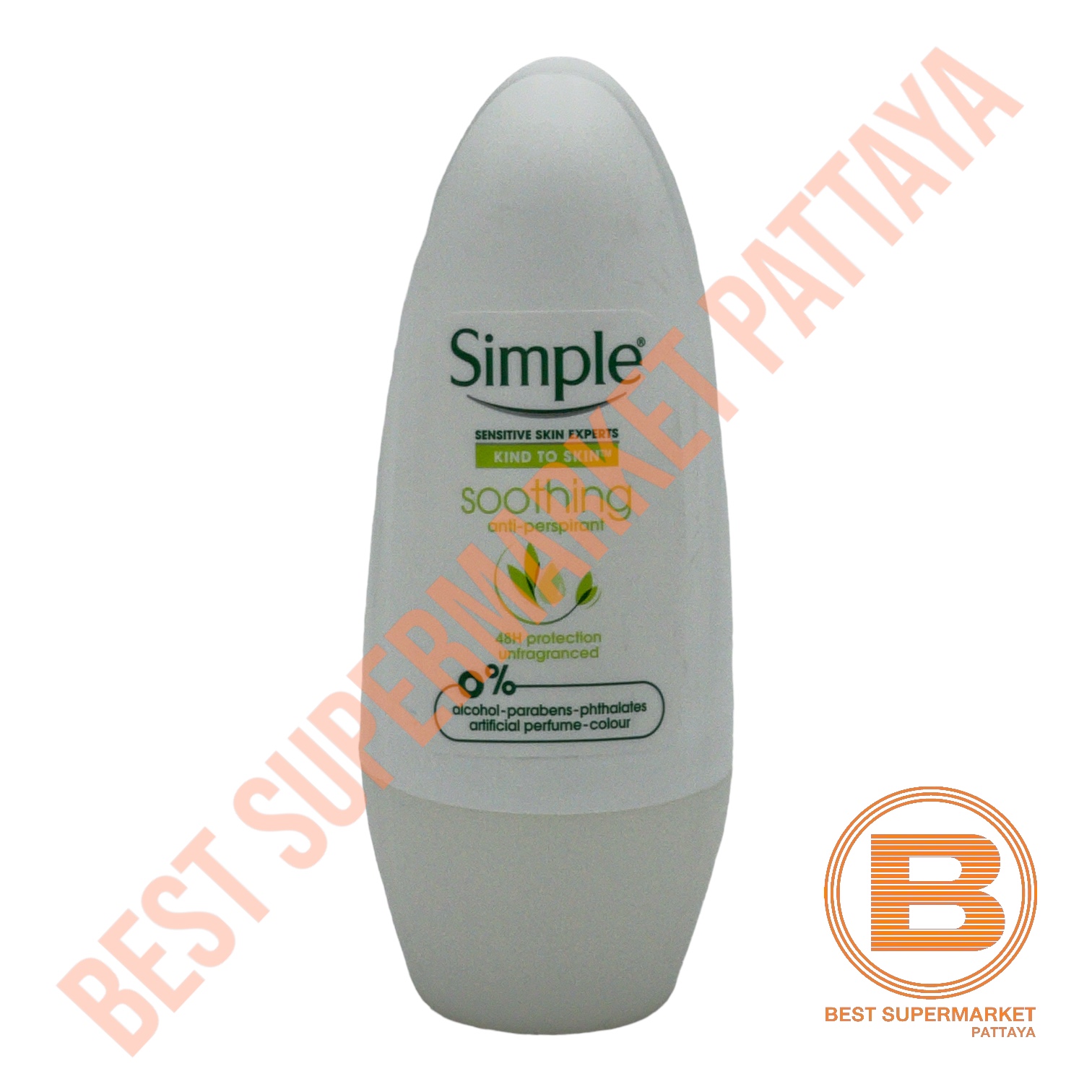 ซิมเพิล โรลออน 50 มล. Simple Soothing Anti-Perspirant Roll On 50 ml.